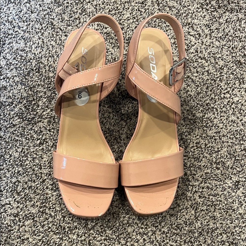 Soda Women's Nude Sandals
